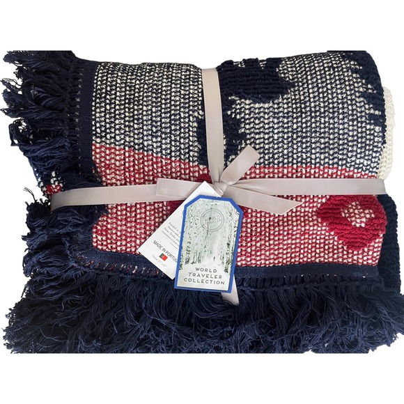 Elav Euro Throw Blanket World Traveler Collection Christmas Reindeer Tree 51x67 - Picture 1 of 6